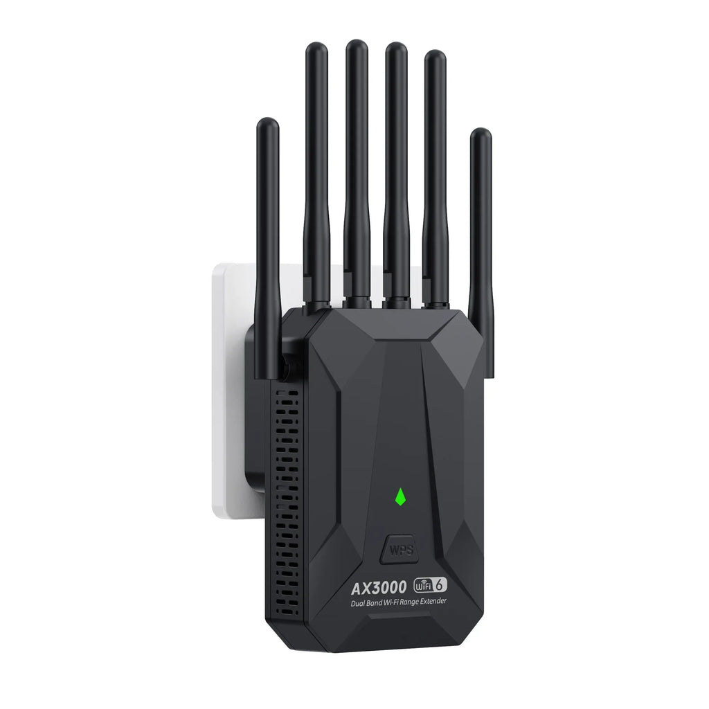 WiFi 6 AX3000 Wireless Repeater Dual Band 2.4GHz 5GHz 802.11AX Wi-Fi 6 Extender Amplifier WPS Router Long Range Signal Booster