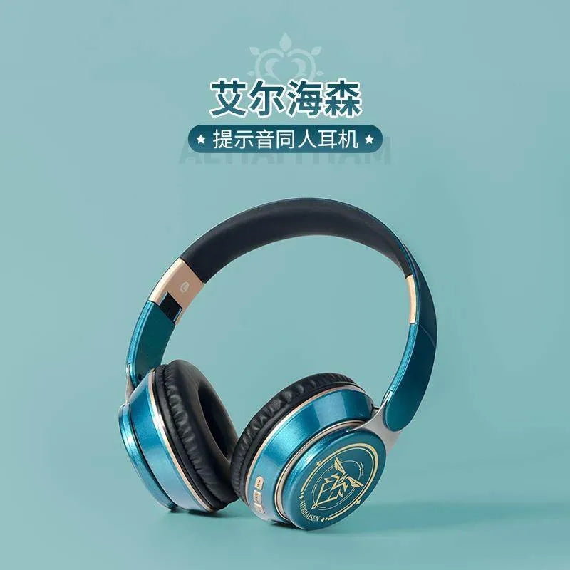 Anime Over-Ear Bluetooth Wireless Headphones Alhaitham Xiao Umbrella-Handle Wanderer Venti Notification Sound Headphones