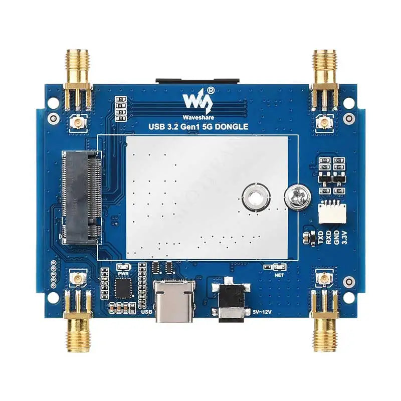 Waveshare USB TO M.2 Key B 5G DONGLE For SIM8202/SIM8262/RM520/RM530